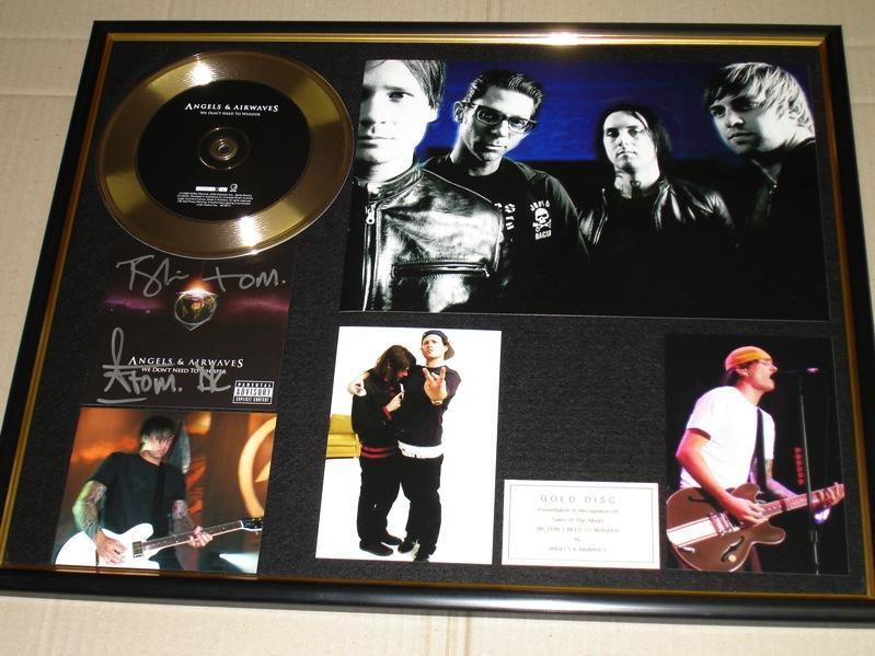 Angels & Airwaves Signed Band CD Gold Disc Blink 182 AVA