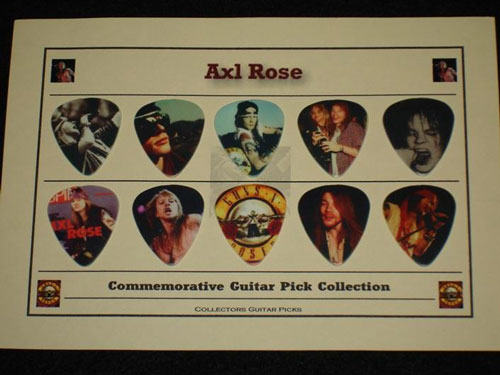 GUNS N' ROSES Axl Rose Commemorative Guitar Picks Frame
