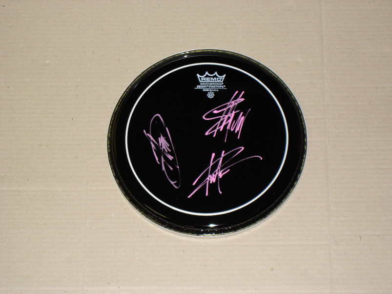 CREED Fully Hand signed x 3 Autograph Drumhead COA
