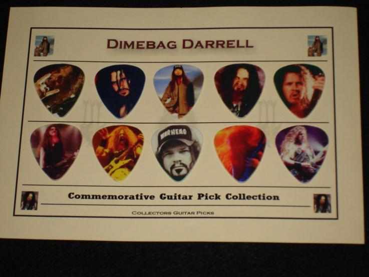 DIMEBAG Darrell Rare 10 Commemorative Guitar Picks Frame