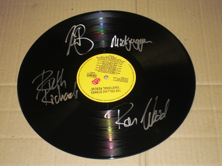 THE ROLLING STONES Hand signed Sydney Autograph LP Vinyl COA