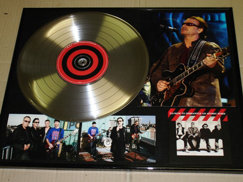 U2 Signed Bono Autograph How To Dismantle CD Platinum Disc Frame